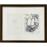MARC CHAGALL, 'The tablets of law', lithograph, 23cm x 17cm, with signed and numbered