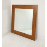 JOHN COLEMAN FURNITURE WALL MIRROR, bevelled plate, 100cm x 100cm.