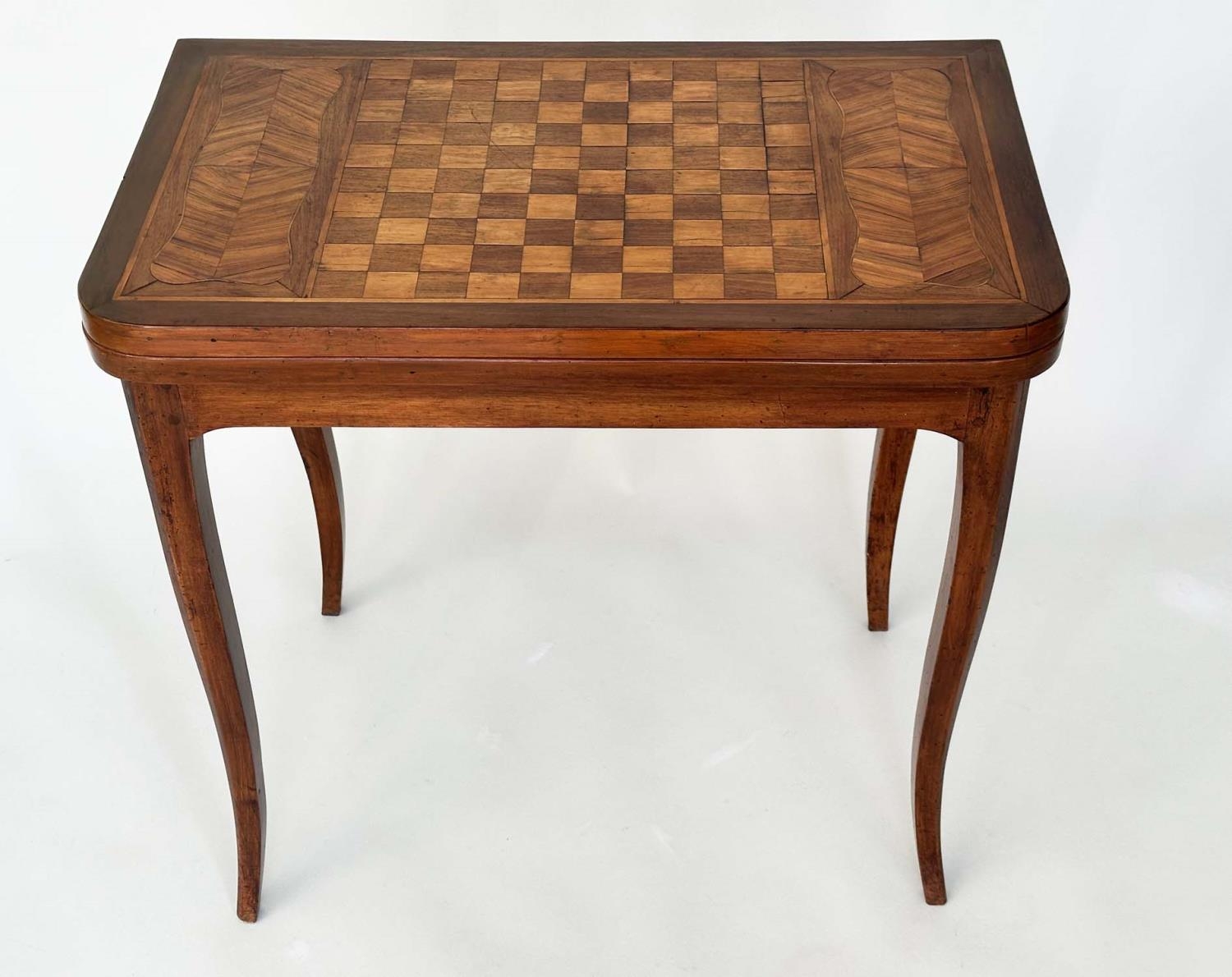 DUTCH GAMES TABLE, 19th century Dutch mahogany, Kingwood and satinwood inlaid with chequer