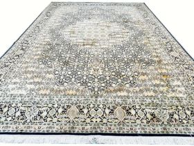 FINE PURE SILK TEHRAN DESIGN CARPET, 435cm x 310cm.