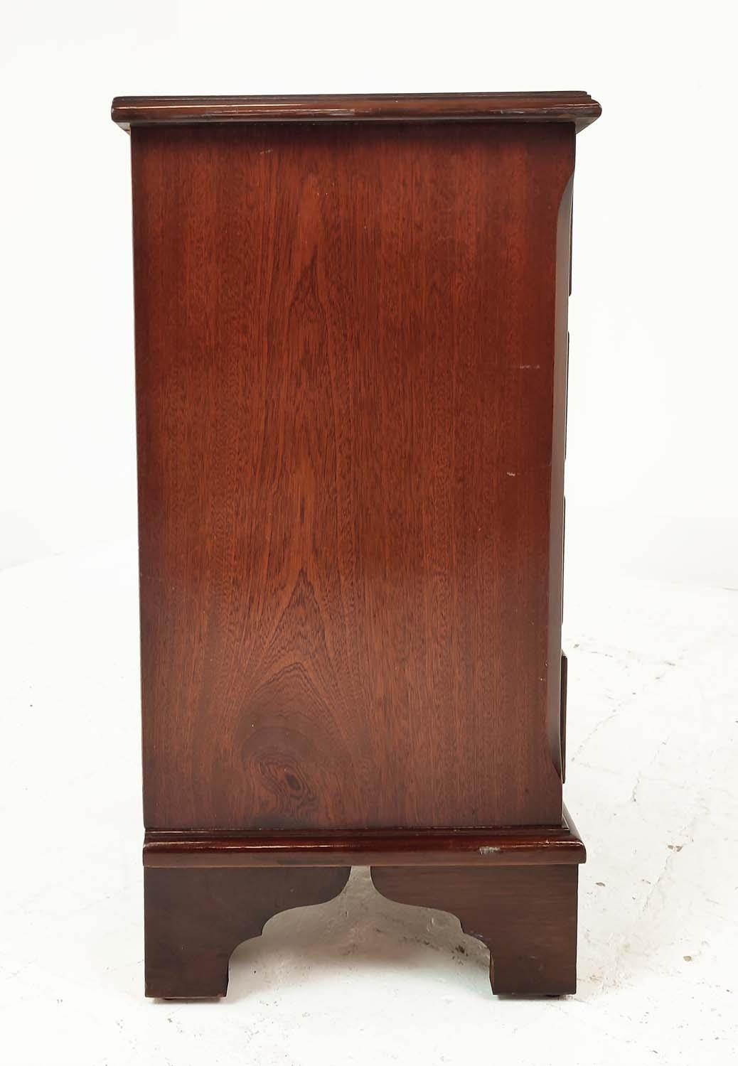 BEDSIDE CHESTS, a pair, Georgian style mahogany, each with five drawers, 64cm H x 39cm W x 33cm - Image 8 of 8