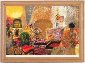 YVONNE CHEFFER, French Salon, hand signed lithograph on handmade paper, numbered edition: 275,