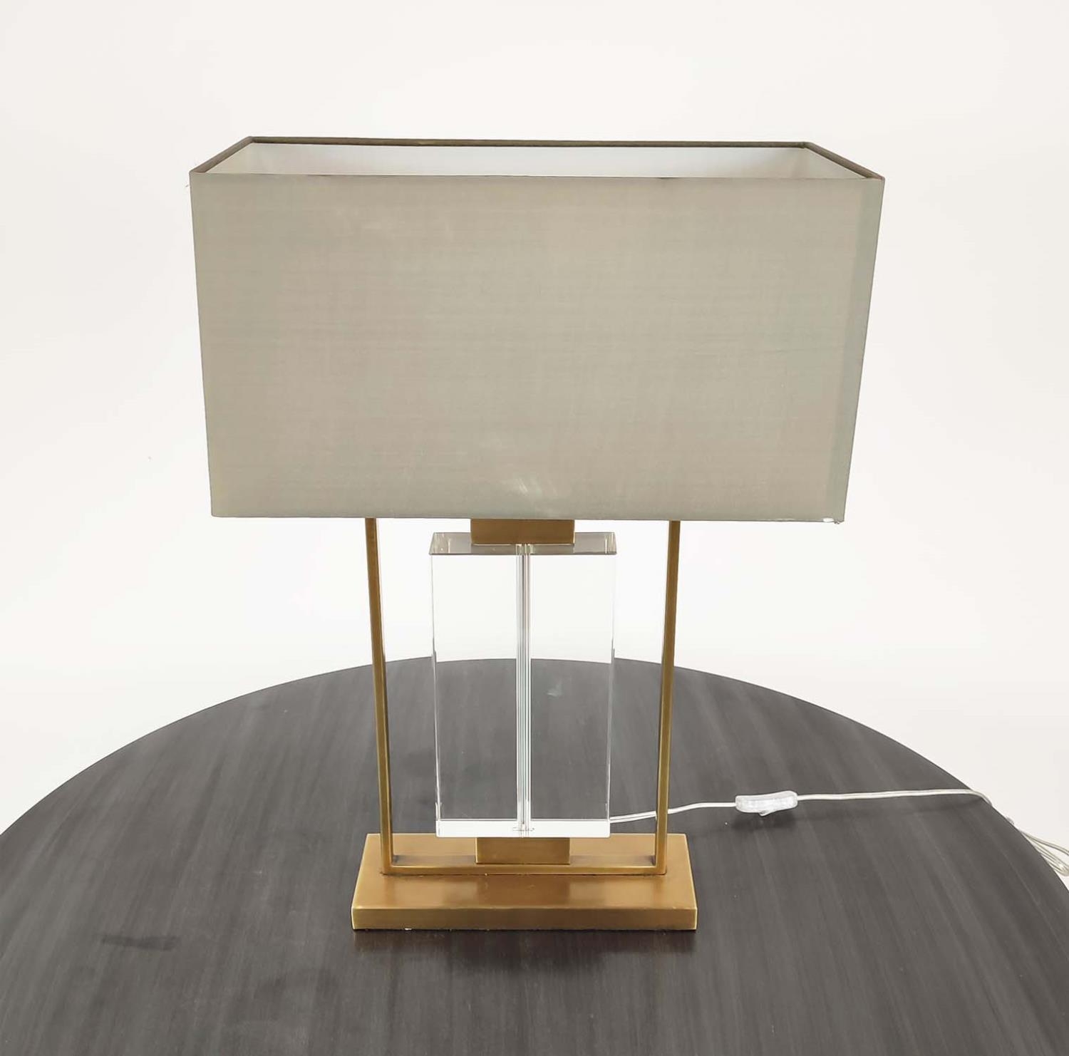 R V ASTLEY TABLE LAMPS, a pair, with shades, 68cm H. (2) - Image 3 of 9