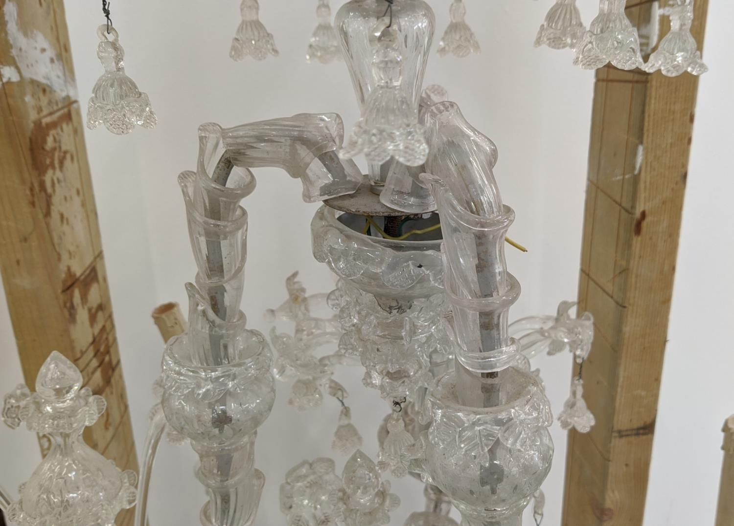 MURANO CHANDELIER, six branch, 105cm H approx. - Image 4 of 5