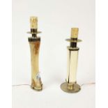 TABLE LAMP BONE, 40cm tall, and one other, 36cm tall. (2)