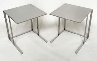 B&B ITALIA MAXALTO ELLOS TABLES, a pair, by Antonio Citterio with applied label, 52cm H x 46cm W x