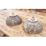 SINKS, a pair, marble, 35cm each. (2)