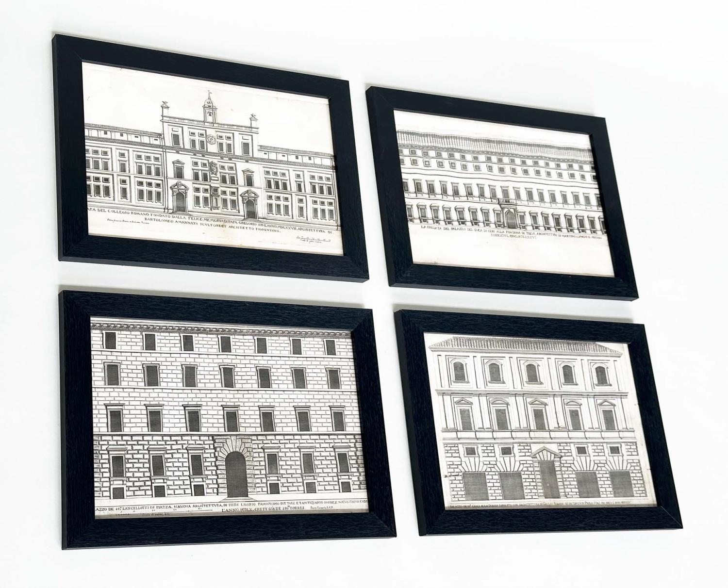 ARCHITECTURAL PRINTS, a set of four, early Italian architecture prints, each 40cm x 30cm. (4) - Image 10 of 10