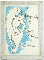 JEAN COCTEAU, Villefranche sur Mer Chapelle St Pierre 1957, signed in the plate, rare original