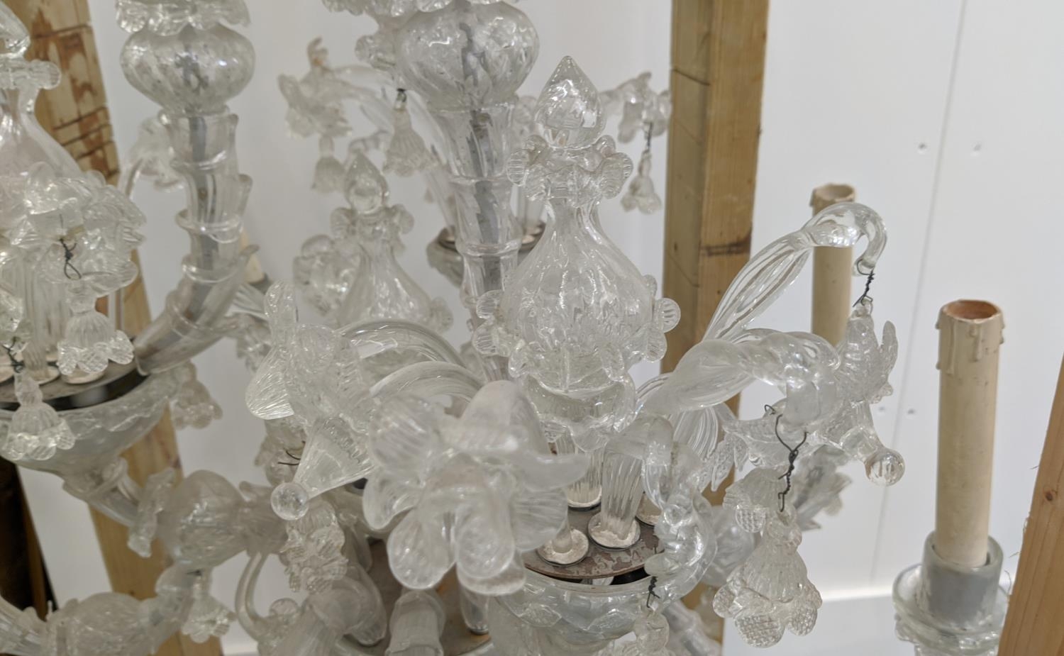MURANO CHANDELIER, six branch, 105cm H approx. - Image 3 of 5