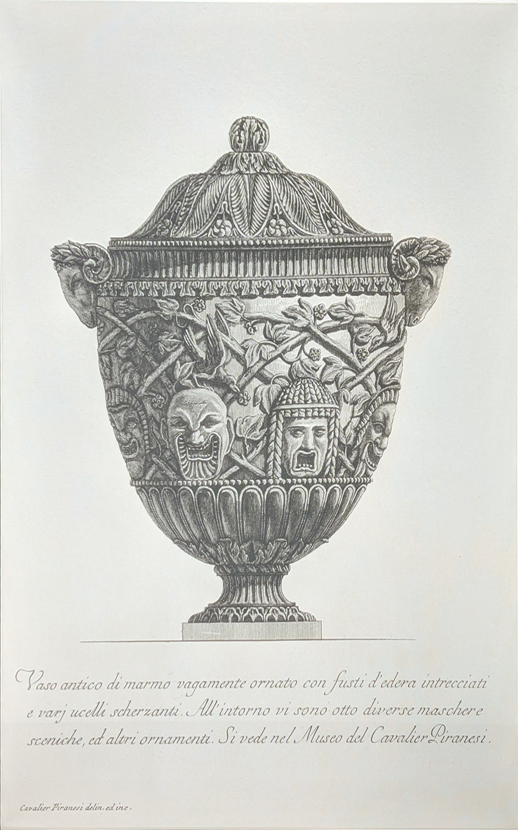 CONTEMPORARY SCHOOL PRINTS, a set of two, of urns, in black frames, 75cm H x 65cm W. (2) - Image 3 of 4