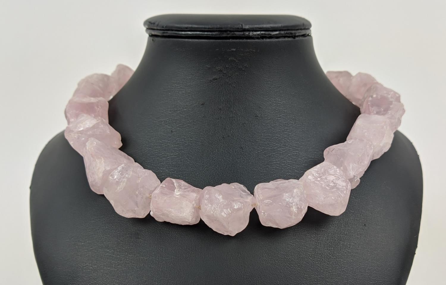 ELENA VOTSI NECKLACES, comprising one in amethyst and the other in rose quartz, each with a silver