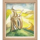 ATTRIBUTED TO ALLIN BRAUND (1915-2004), 'Landscape', oil on canvas, 49cm x 40cm, framed.