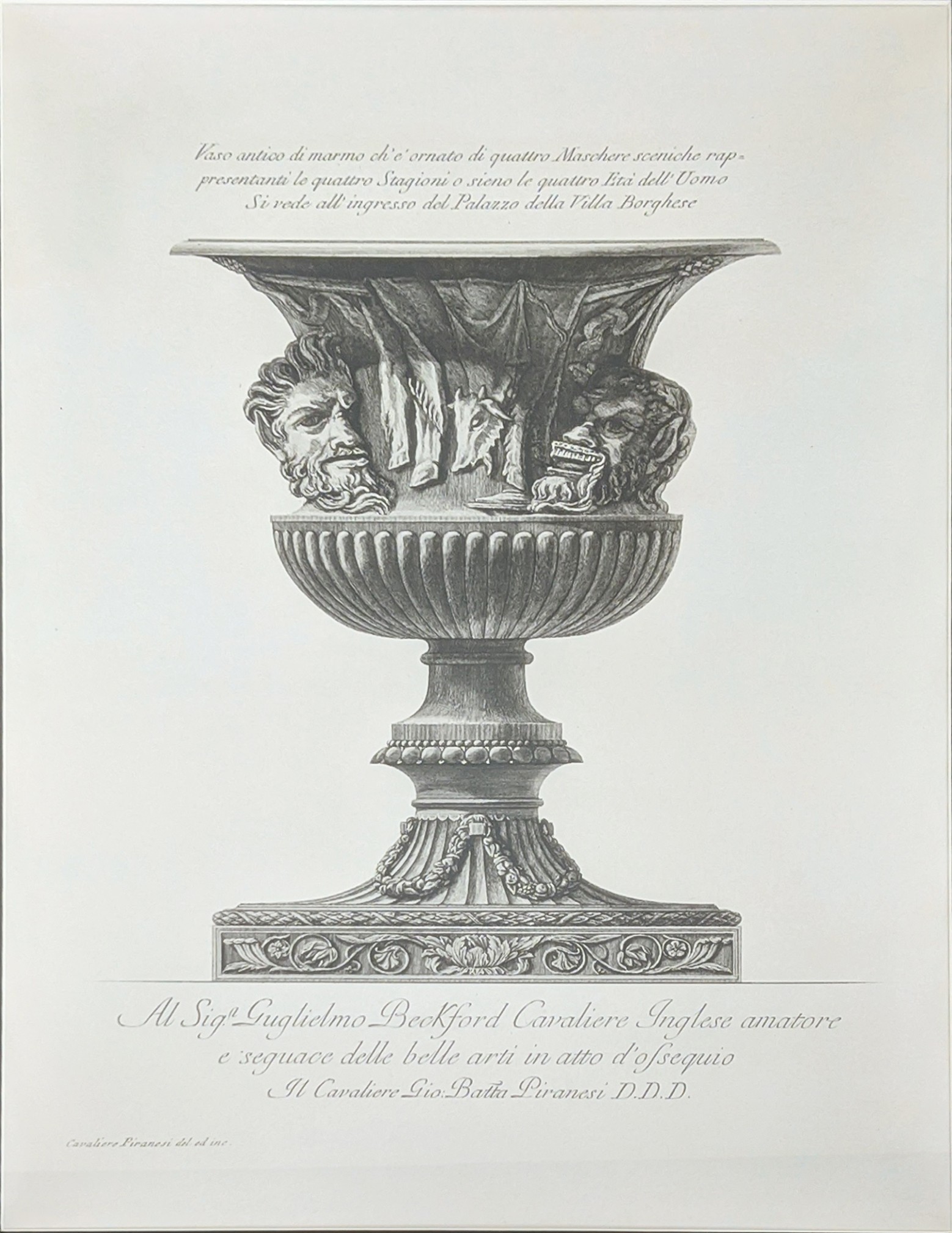 CONTEMPORARY SCHOOL PRINTS, a set of two, of urns, in black frames, 75cm H x 65cm W. (2) - Image 2 of 4