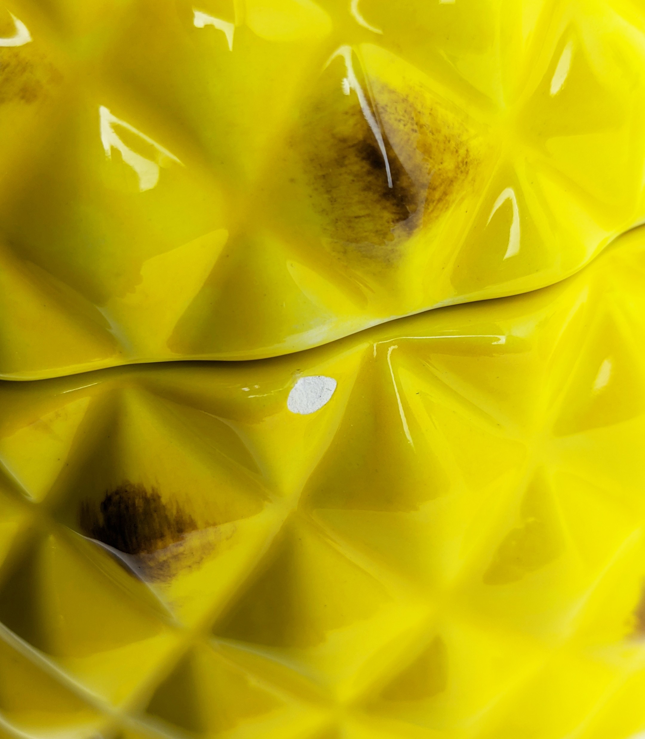 PINEAPPLE JARS, a pair, glaze ceramic, 29cm H. (2) - Image 7 of 7