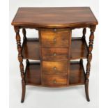 SIDE TABLE BY THEODORE ALEXANDER, Regency style serpentine fronted with drawers and galleries and