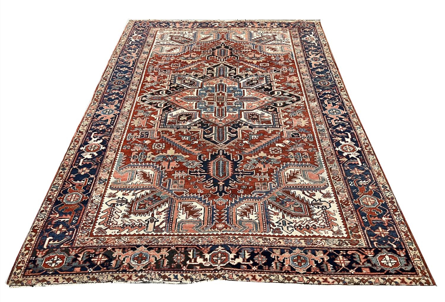 ANTIQUE HERIZ CARPET, 335cm x 234cm.