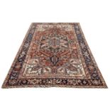 ANTIQUE HERIZ CARPET, 335cm x 234cm.