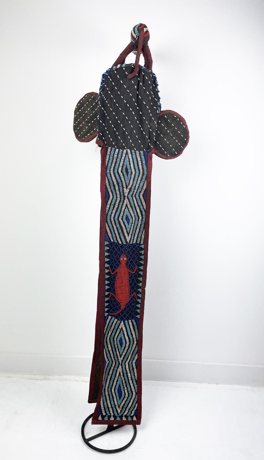 ELEPHANT BAMILEKE BEADED MASK (Cameroon), 170cm H. - Image 4 of 7