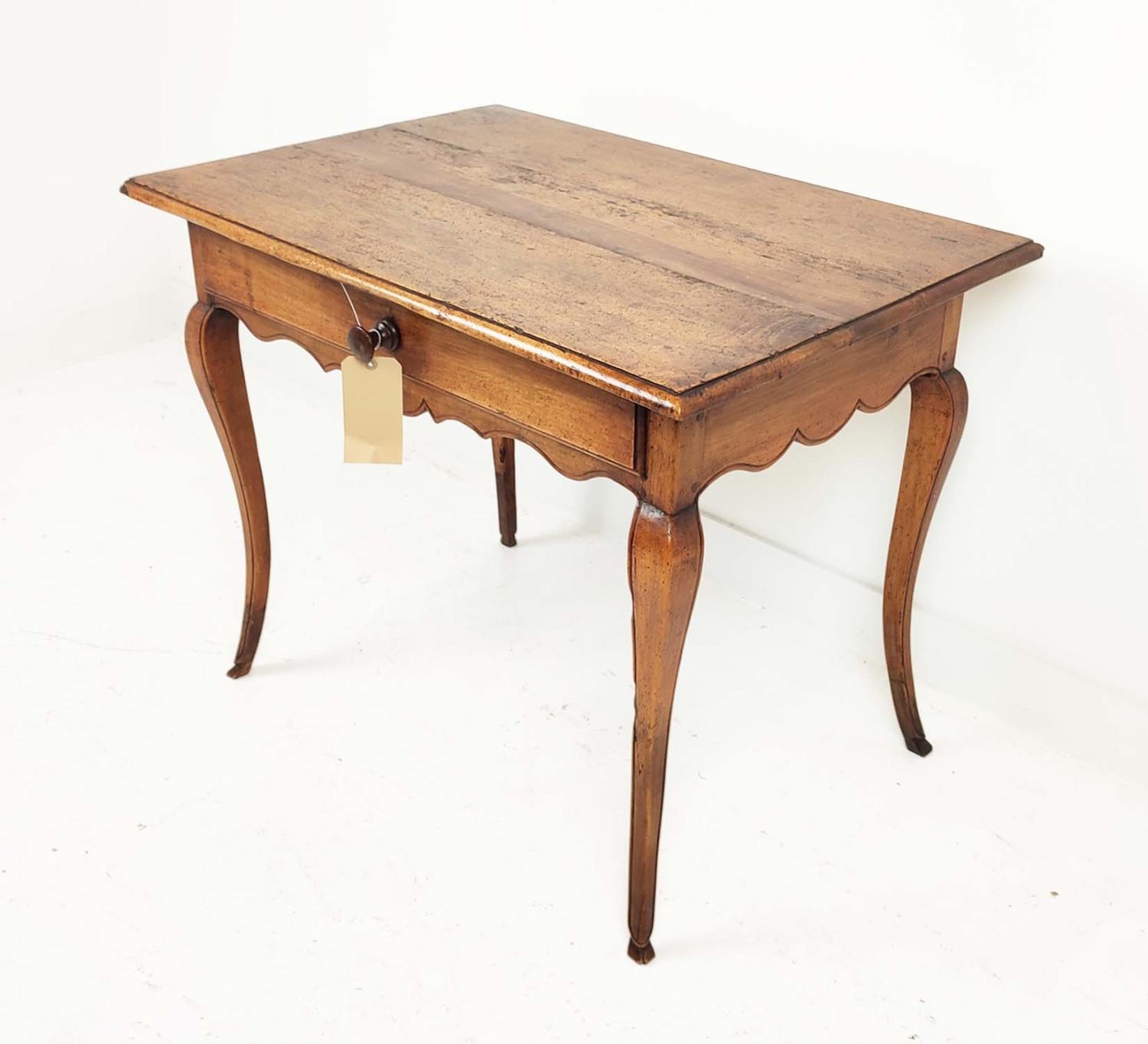 SIDE TABLE, late 18th/early 19th century French provincial walnut with single drawer, 97cm L x - Image 3 of 9