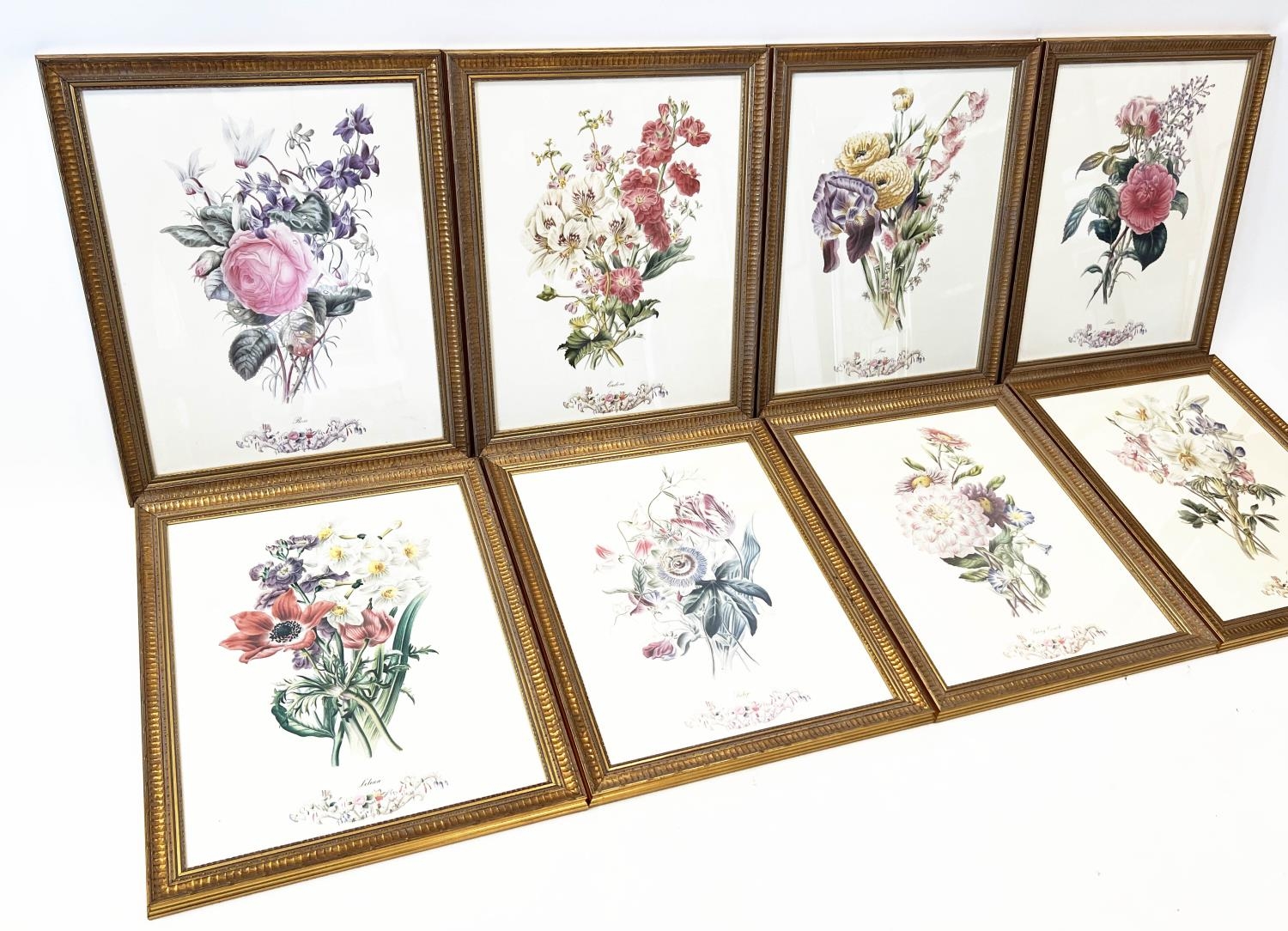 BOTANICAL PRINTS, a set of eight, 50cm x 39cm, gilt framed. (8) - Image 2 of 3