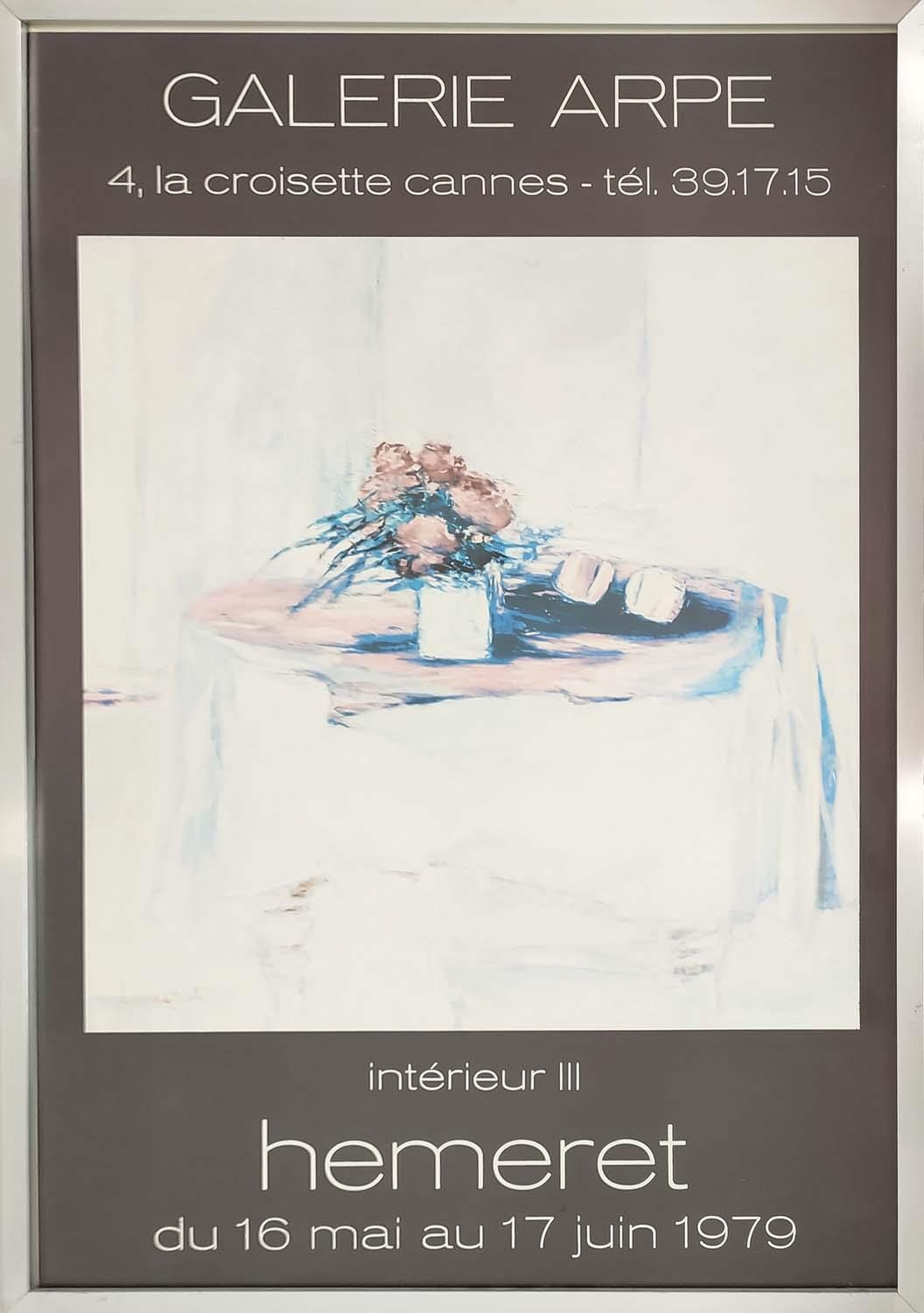 CLAUDE HEMERET EXHIBITION POSTER, Galerie Arpe, Interviewer III, 63cm x 43cm.