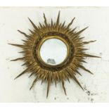 STARBUST MIRROR, gilt, vintage, 58cm diam.