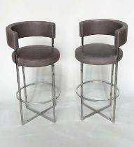 PORADA SIRIO STOOLS, a pair, Giuseppe Viganò, 92cm H, 69cm H seat. (2)