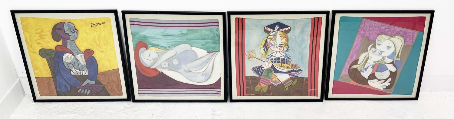 AFTER PABLO PICASSO (Spanish 1881-1973), a set of four silk scarfs, signed in the plate, 58cm x - Image 2 of 5