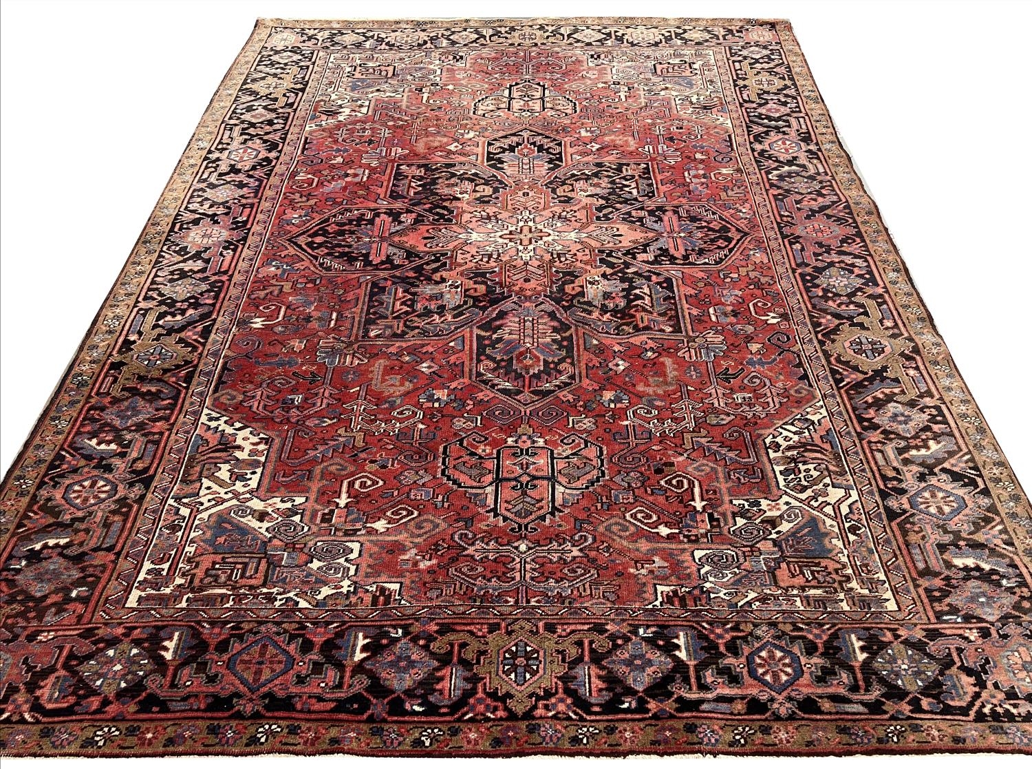 PERSIAN HERIZ CARPET, 341cm x 250cm.