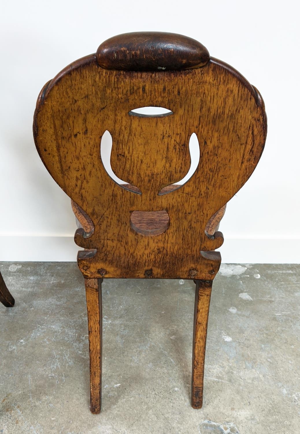 HALL CHAIRS, a pair, Victorian oak, with ornately carved and pierced backs. (2) - Image 8 of 11