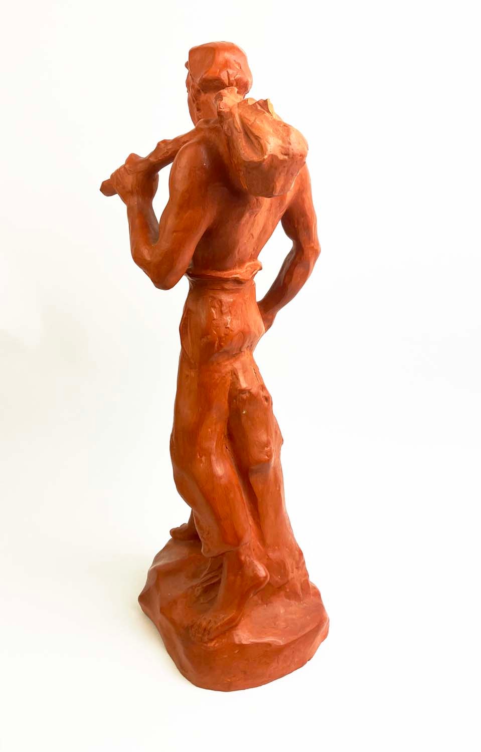 JOSEF ARNOST GAUSE (1910-1988), 'Le Travailleur', terracota, 52.5cm, signed. - Image 4 of 7