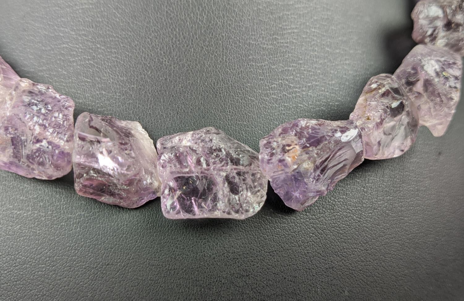 ELENA VOTSI NECKLACES, comprising one in amethyst and the other in rose quartz, each with a silver - Image 9 of 12
