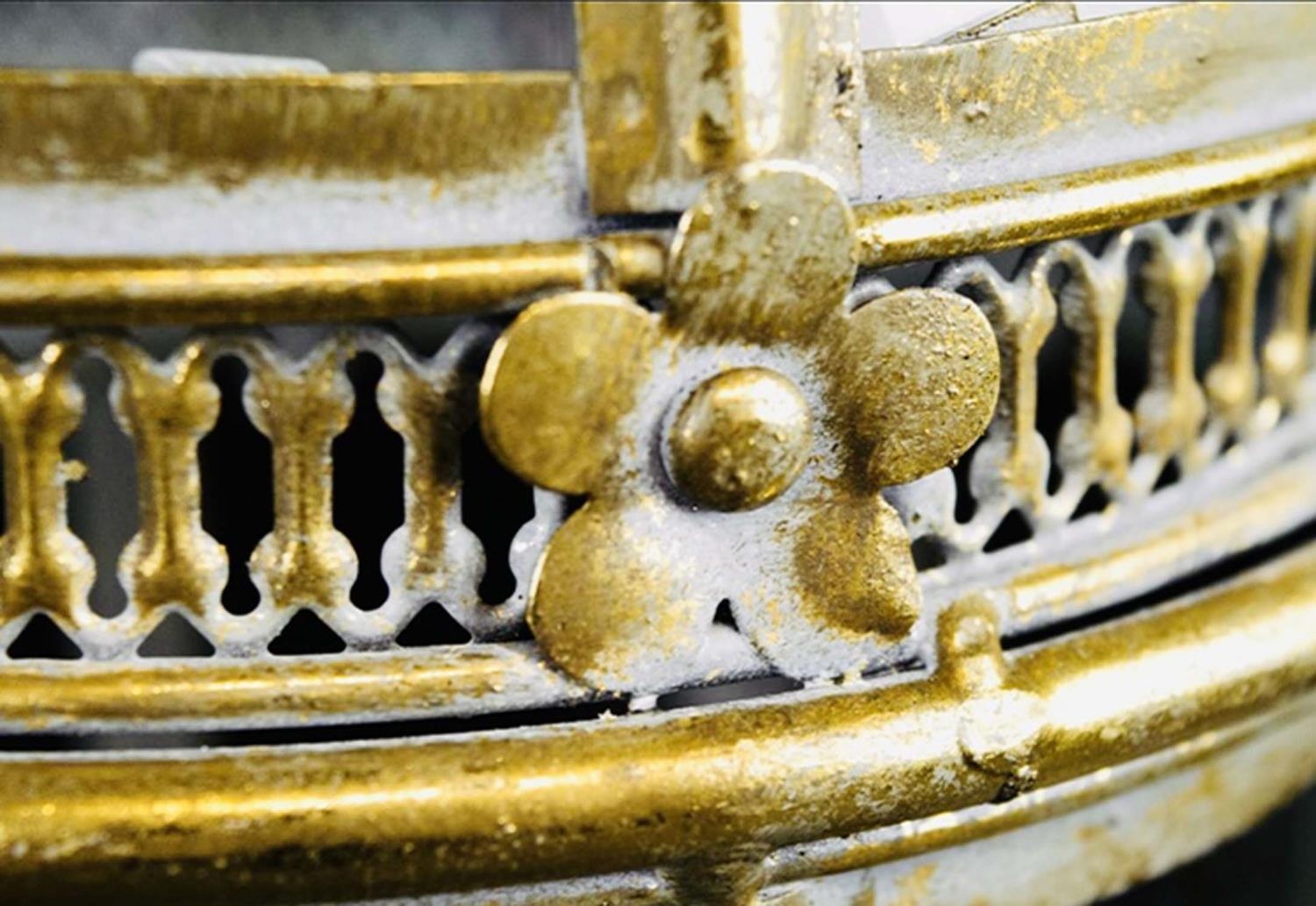 STORM LANTERNS, a set of four, gilt metal and glazed, Regency style, 46cm x 19cm x 19cm. (4) - Image 2 of 4