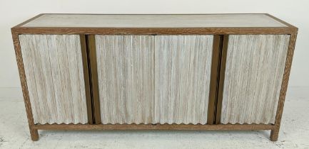 ANDREW MARTIN SIDEBOARD, in a lime wash finish, 50cm D x 87cm H x 180cm W.