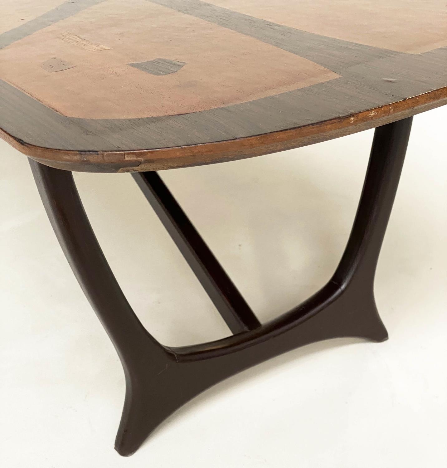 HEALS LONG TOM TABLE, mid 20th century parquetry specimen wood by Everest for Heals, 152cm W x - Image 3 of 9