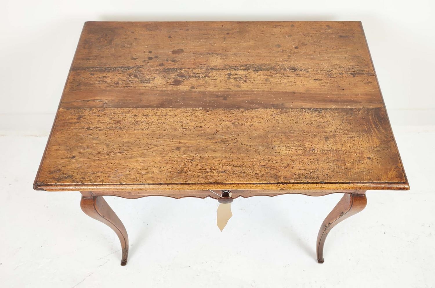 SIDE TABLE, late 18th/early 19th century French provincial walnut with single drawer, 97cm L x - Image 6 of 9