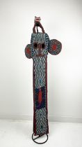 ELEPHANT BAMILEKE BEADED MASK (Cameroon), 170cm H.