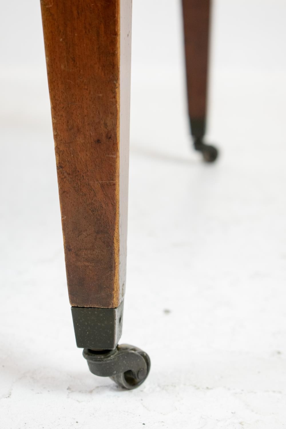 LOW TABLE, Georgian style mahogany with leather top, 43cm H x 102cm x 56cm. - Image 4 of 4