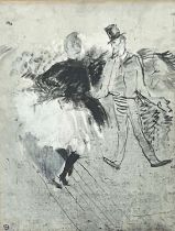 AFTER HENRI TOULOUSE LAUTREC 'Au Moulin Et Valentin Le Desosse, 1887' giclee, 38cm x 29cm, framed.