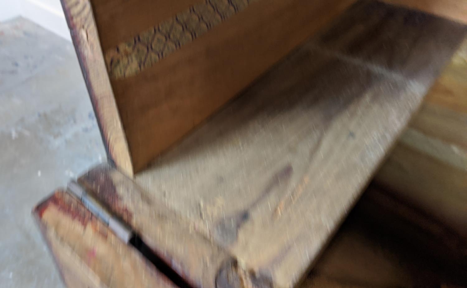 CHEST, 19th century Korean firwood and brass mounted with fall front enclosing four drawers, 99cm - Image 9 of 15