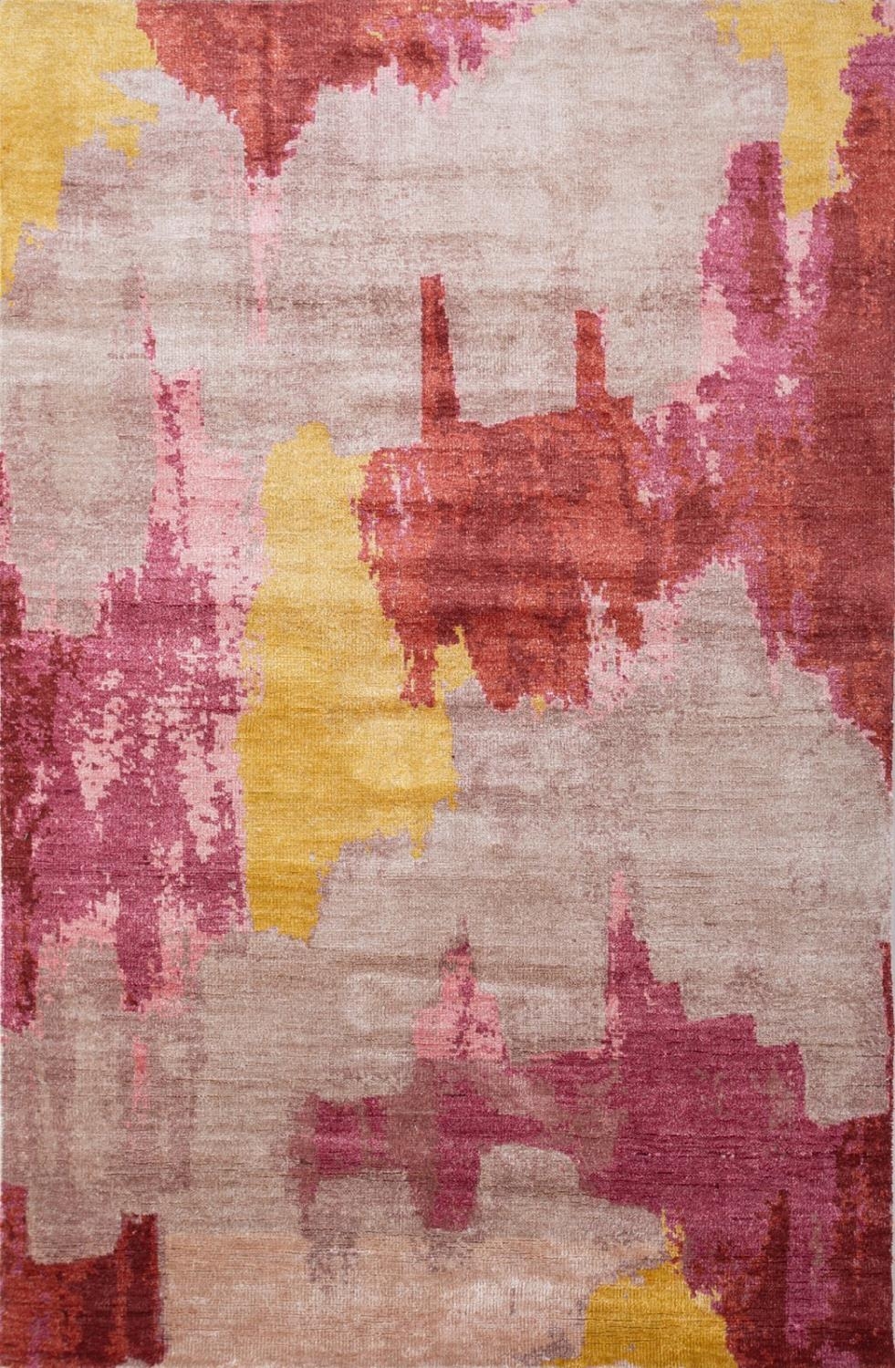 CONTEMPORARY BAMBOO SILK AND WOOL RUG, 244cm x 152cm.