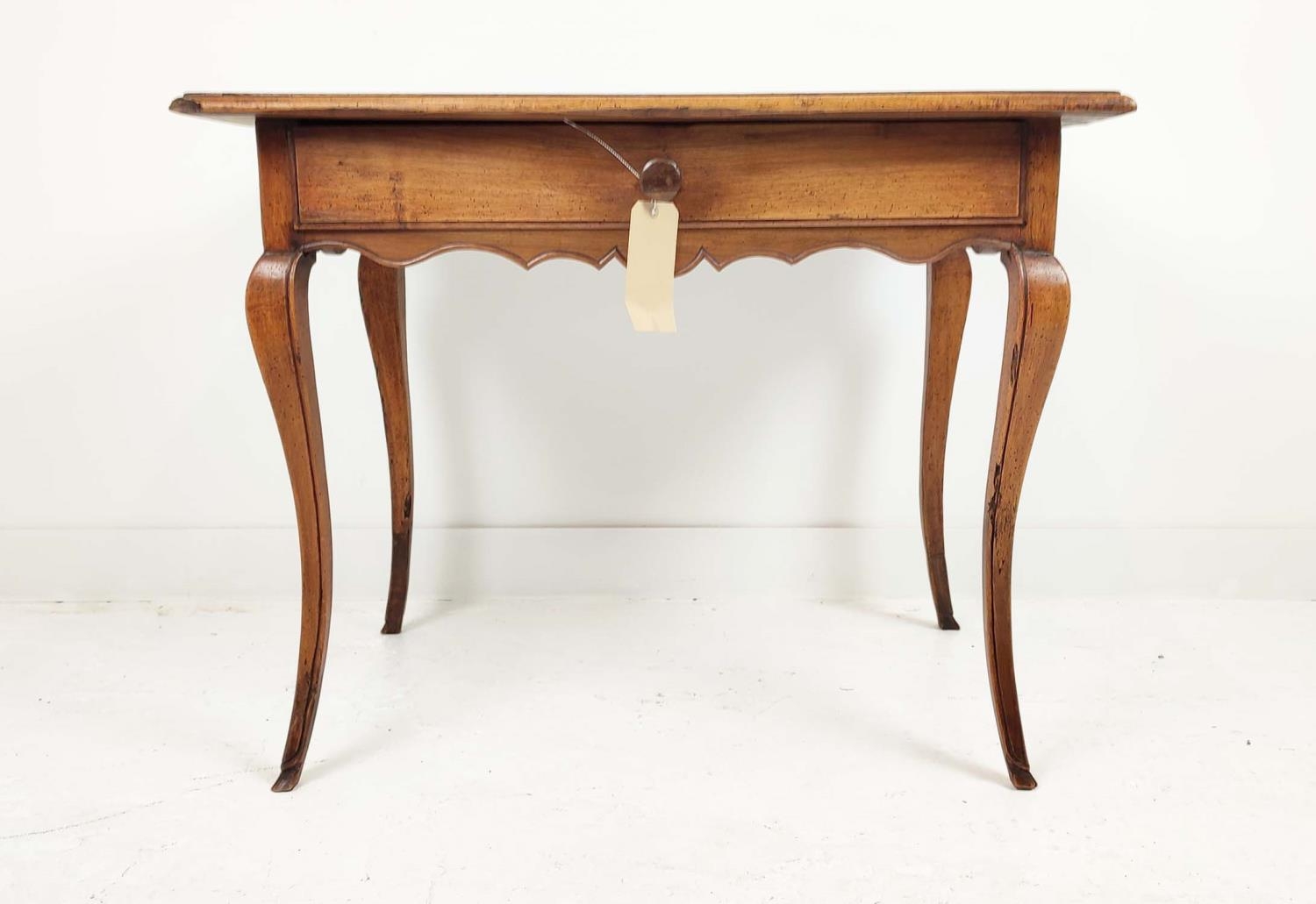 SIDE TABLE, late 18th/early 19th century French provincial walnut with single drawer, 97cm L x - Image 2 of 9