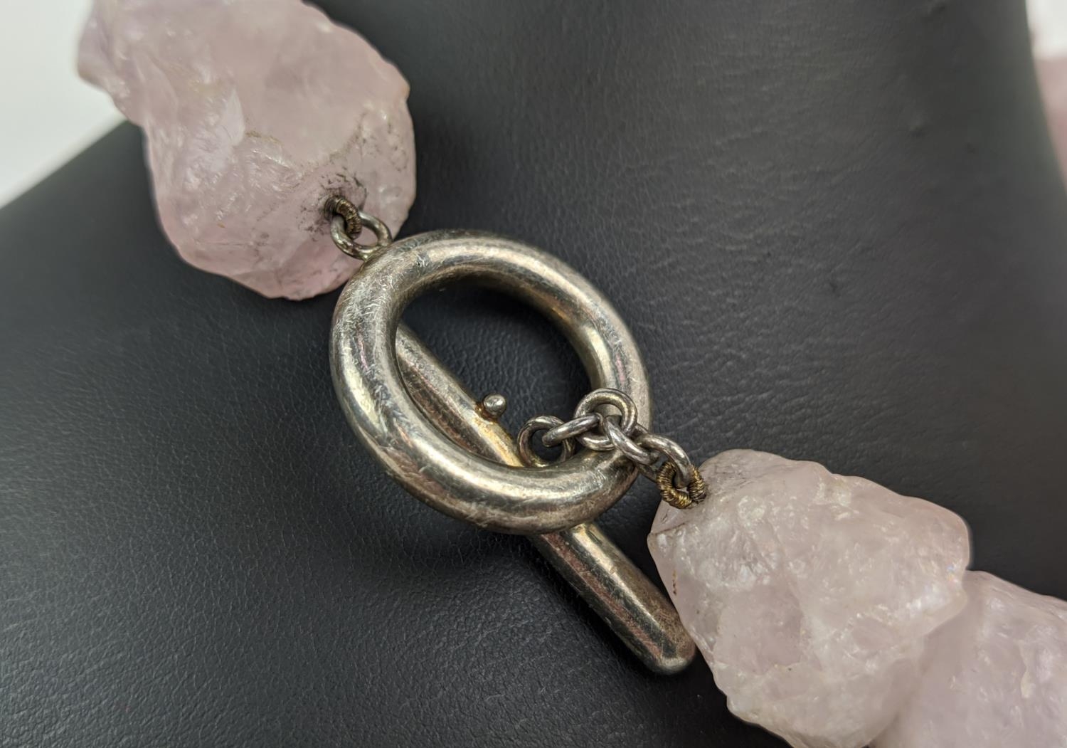 ELENA VOTSI NECKLACES, comprising one in amethyst and the other in rose quartz, each with a silver - Image 8 of 12