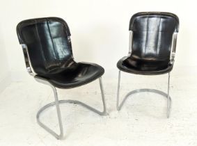 CIDUE CANTILEVER CHAIRS, a pair, by Willy Rizzo, 84cm H. (2)