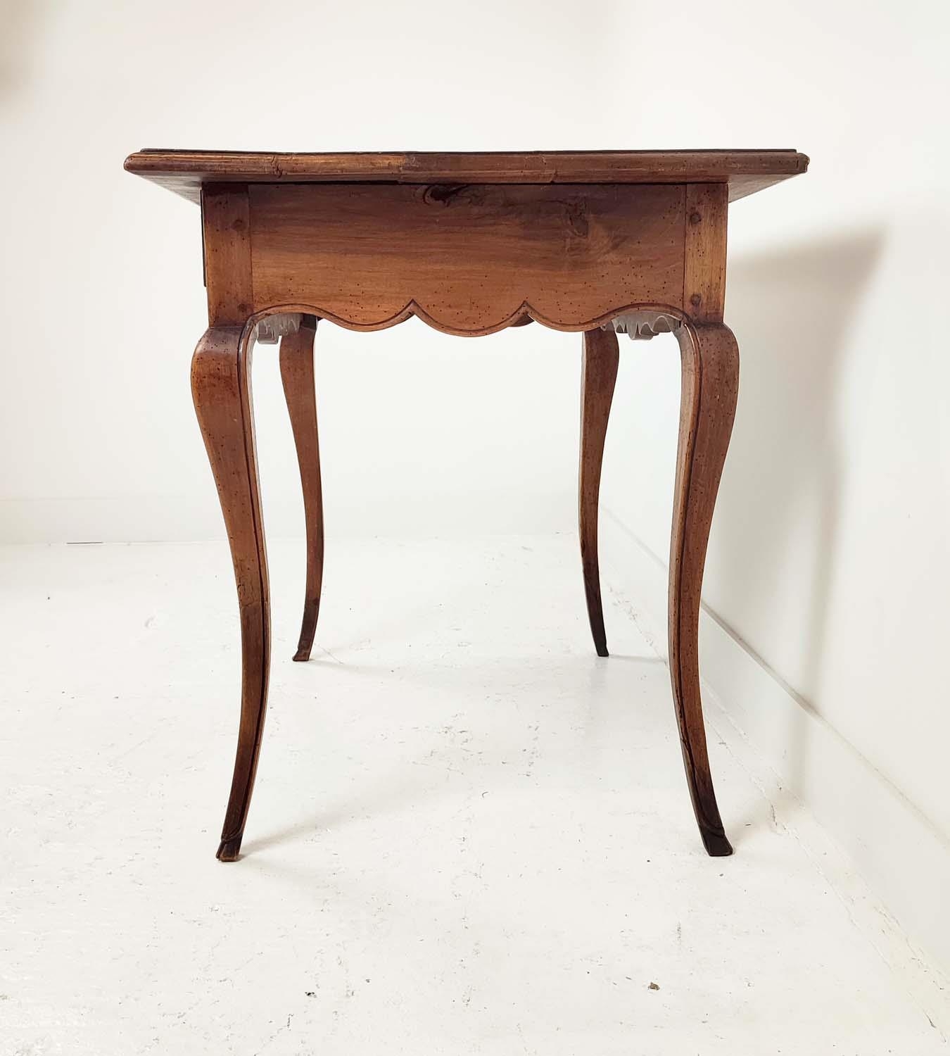 SIDE TABLE, late 18th/early 19th century French provincial walnut with single drawer, 97cm L x - Image 4 of 9