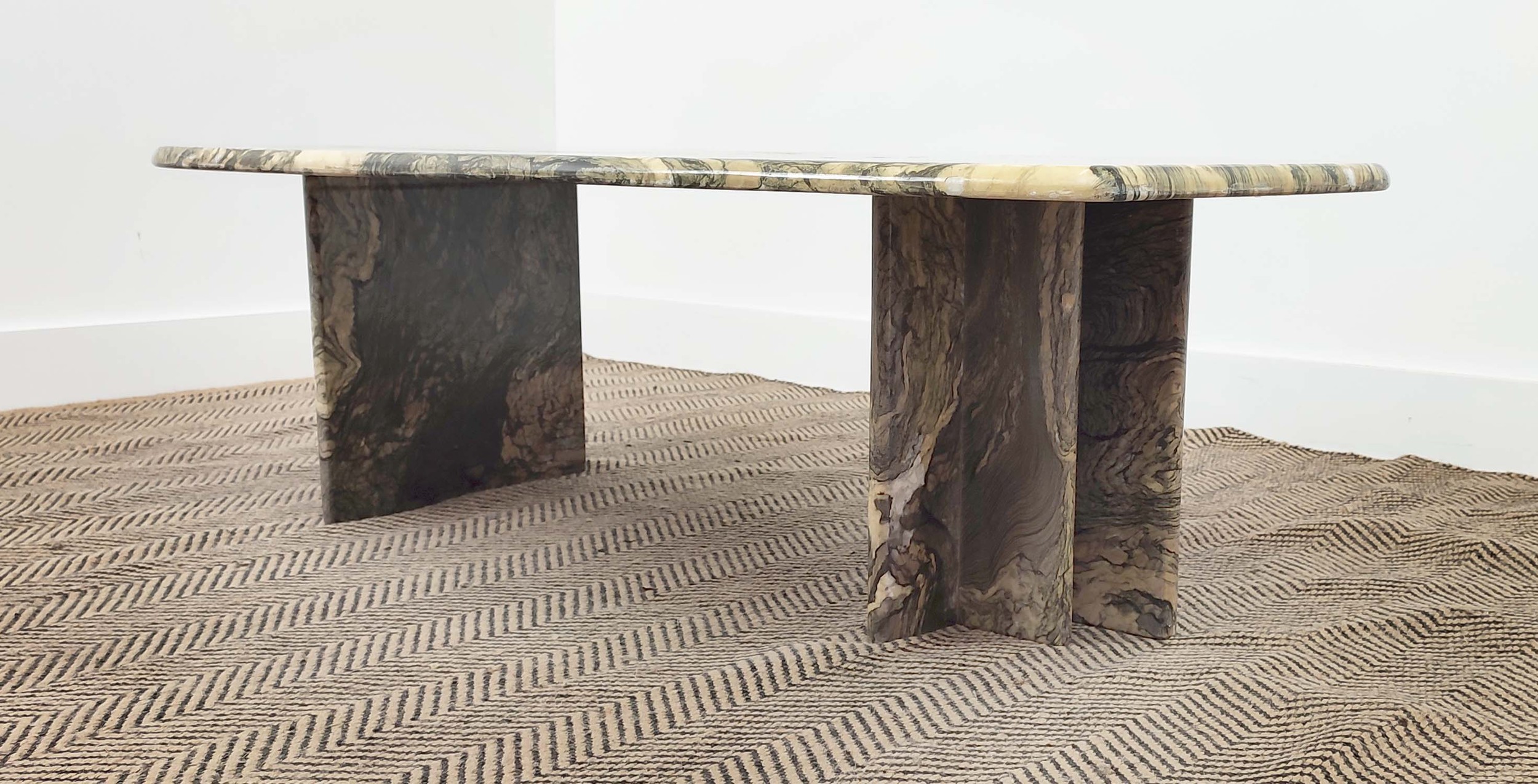 COFFEE TABLE,1970s Italian marble, 37cm H x 123cm x 64cm. - Image 2 of 7