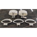 ARTEMIDE MESMERI WALL LIGHTS, a set of three, by Eric Solè, 25cm H x 34cm W, together with a pair of