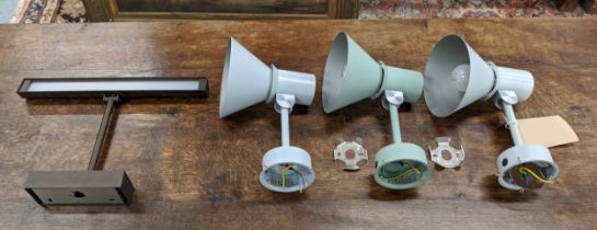 ANGLEPOISE TYPE 80 WALL LIGHTS, a collection of three, 27cm x 14cm x 17cm approx, differing