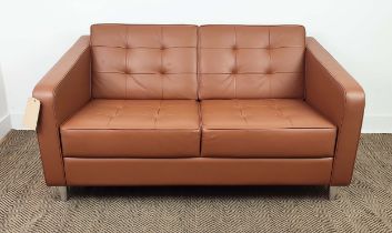 DAVIDSON HIGHLY SOFA, 112.5cm W, tan leather.